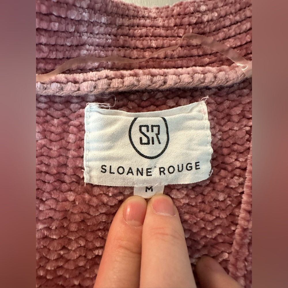 Sloan Rouge Cozy Mauve Cardigan with Front Pockets - Picture 4 of 7